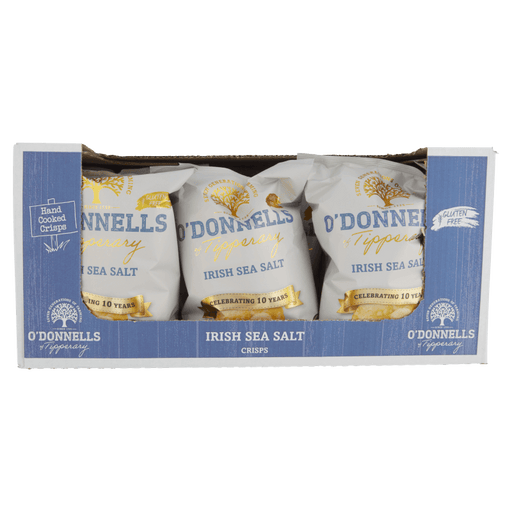 O'Donnells Irish Sea Salt | Box of 12 Large Packets (125g) - NetCrisps