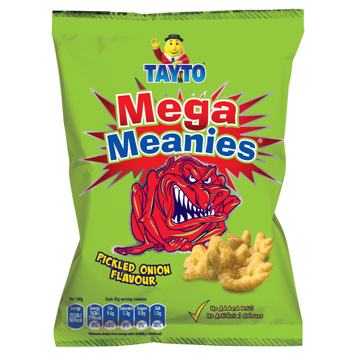 Box of Mega Meanies Pickled Onion | Box of 50 Packets (35g)