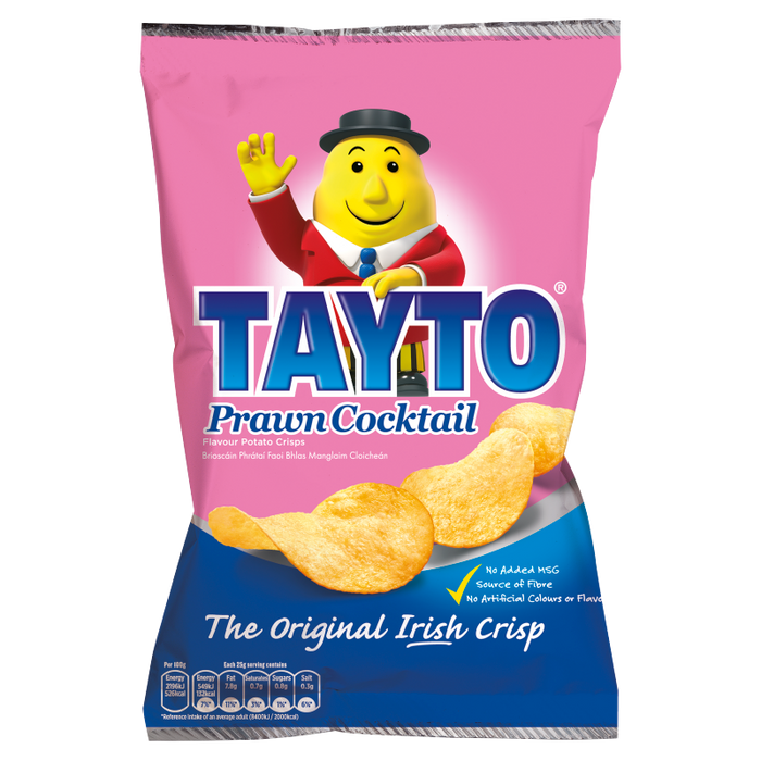 Tayto Prawn Cocktail Sharing Bags | Box of 12 x 125g
