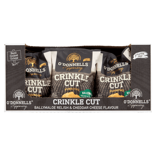 O'Donnells Crinkle Cut Ballymaloe Box of 12 Share Bags - NetCrisps