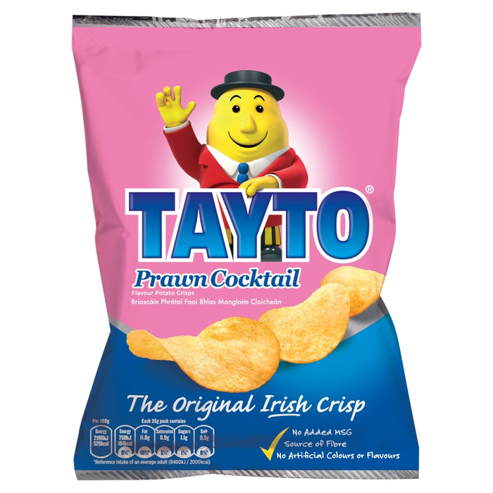 Half Box of Tayto Prawn Cocktail | 25 Packets (35g)
