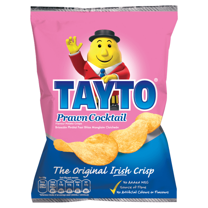 Box of Tayto Prawn Cocktail | Box of 50 Packets (35g)