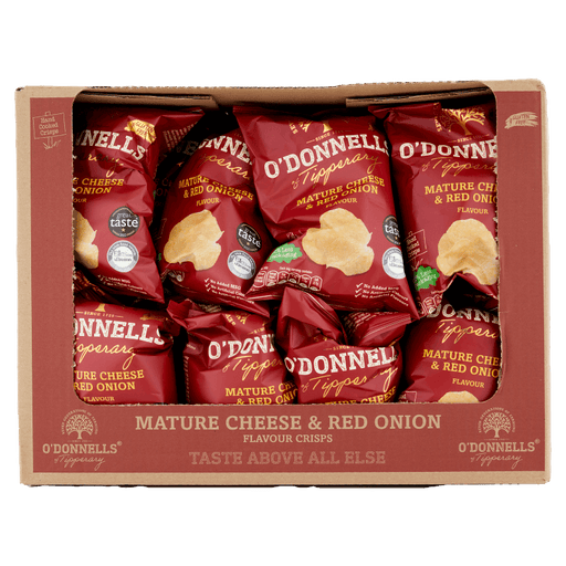 O'Donnells Mature Cheese & Red Onion Flavour 44g Box of 32 - NetCrisps