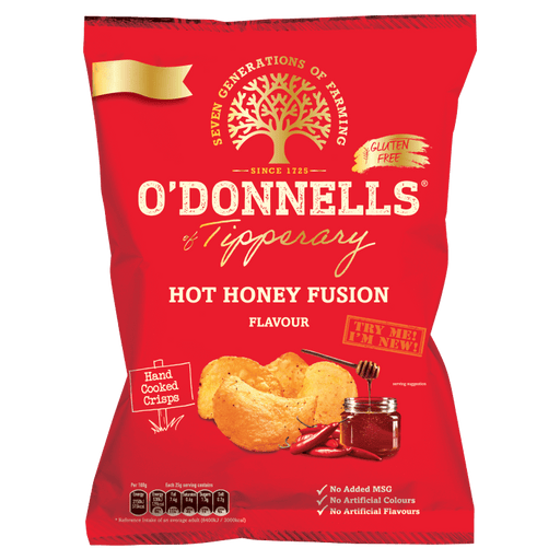 O'Donnells Hot Honey Fusion | Box of 32 Packets (44g) - NetCrisps