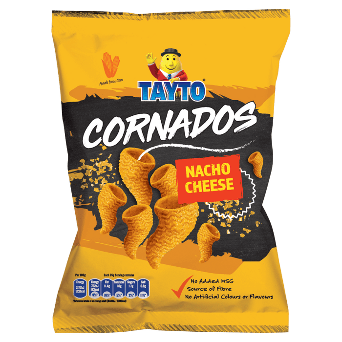 Tayto Nacho Cheese Cornados 35g Box of 50