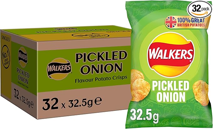 Box of Walkers Pickled Onion | 32 x 32.5g