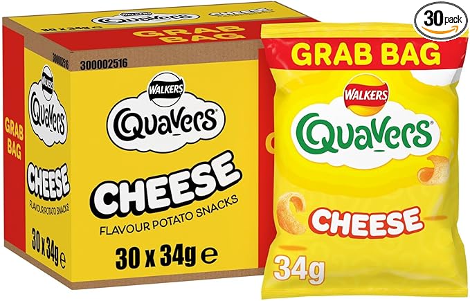 Quavers Cheese | Box of 30 Packets (34g)