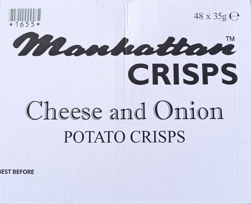 Manhattan Cheese & Onion Crisps | Box of 48 Packets (35g) - NetCrisps