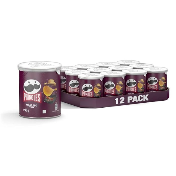 Pringles Texas BBQ | Tray of 12 Tubs (40g)