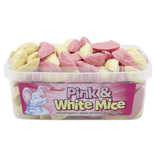Alma Pink & White Mice | Tub of 120 Pieces - NetCrisps