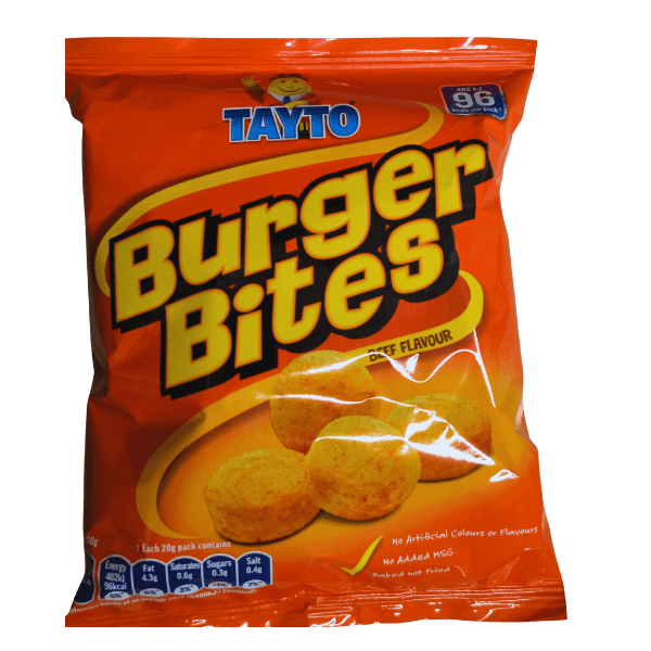 Box of Tayto Burger bites 50 packets x20g - NetCrisps