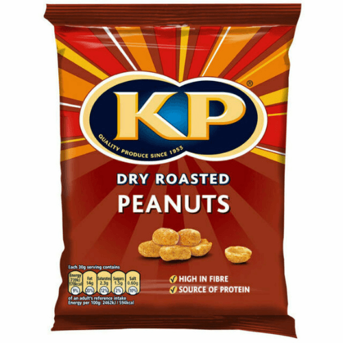 KP Dry Roasted Peanuts 21 x 50g - NetCrisps