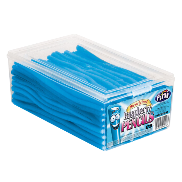 Fini Tornadoes Raspberry Pencils | Tub of 100 Pieces - Sweets