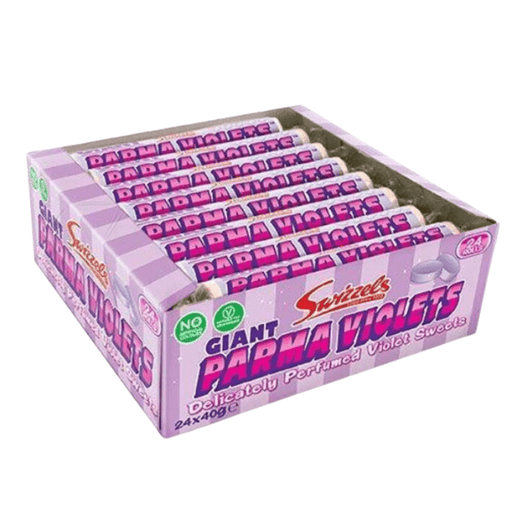 Giant Parma Violets | Box of 24 Packets (40g) - NetCrisps