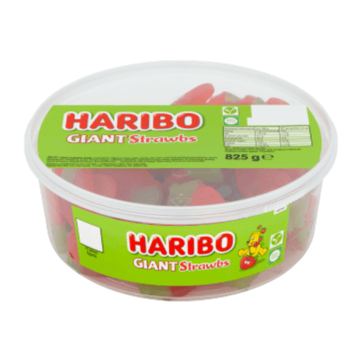Haribo Giant Strawberries | Tub of 75 Pieces - NetCrisps