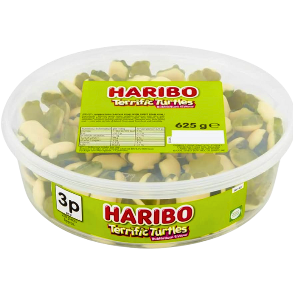 Haribo Terrific Turtles | Tub of 150 Pieces - Sweets