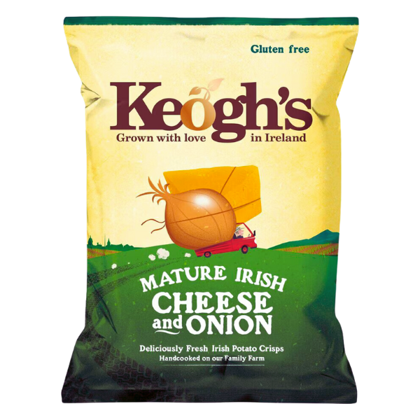 Keoghs Cheese and Onion | Box of 24 Packets (45g)