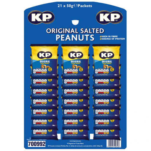 KP Original Salted Peanuts 21 x 50g - NetCrisps