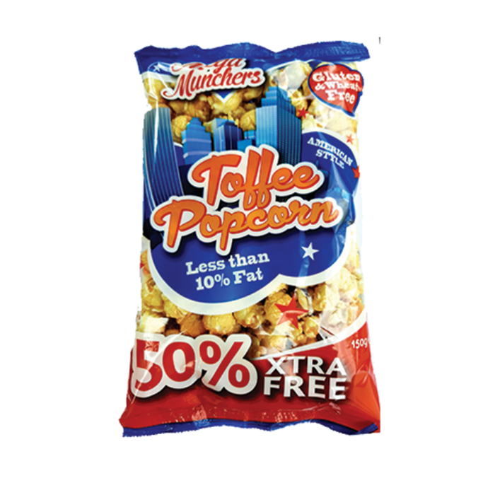 Mega Munchers Toffee Popcorn | Box of 24 Packets (150g) - Snacks