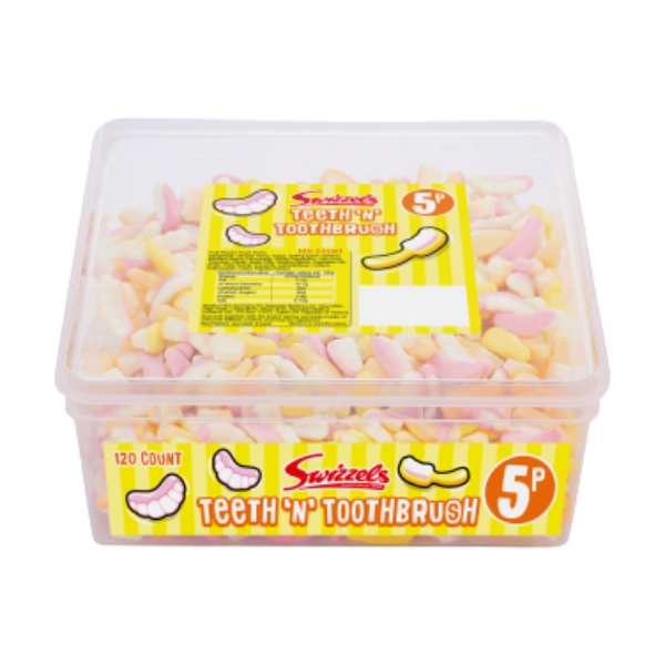 Swizzels Fun Gums Teeth & Toothbrush | 120 Count - Sweets