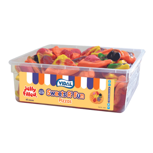 Vidal Jelly Filled Pizzas | Tub of 60 Pieces - NetCrisps