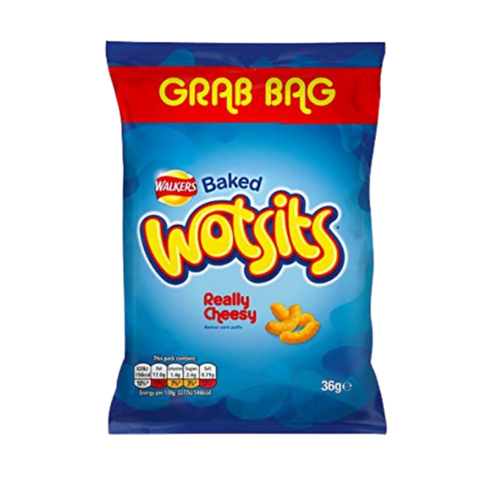 Wotsits Baked Really Cheesy | Box of 30 Packets (36g) - Crisps