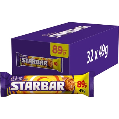 Cadbury Starbar Chocolate Bars 49g | Box of 32