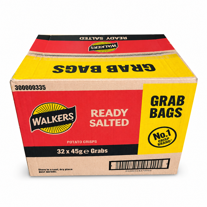 Walkers Ready Salted | Box of 32 Packets (45g) | Netcrisps