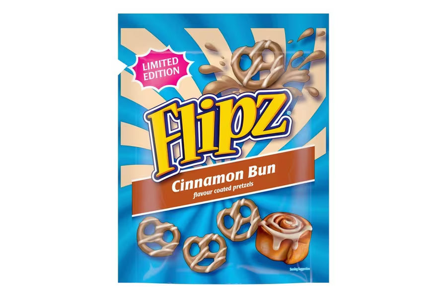 Flipz Cinnamon Bun Flavour Coated Pretzels 90g