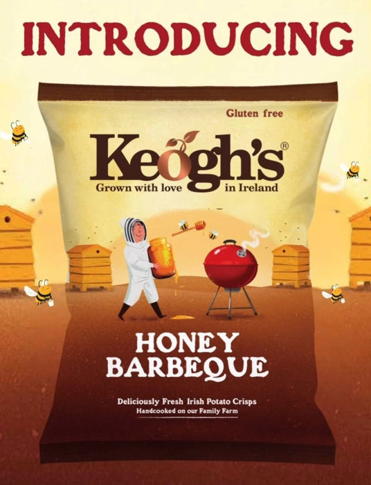 Keogh's Honey BBQ Irish Crisps – 12 x 125g