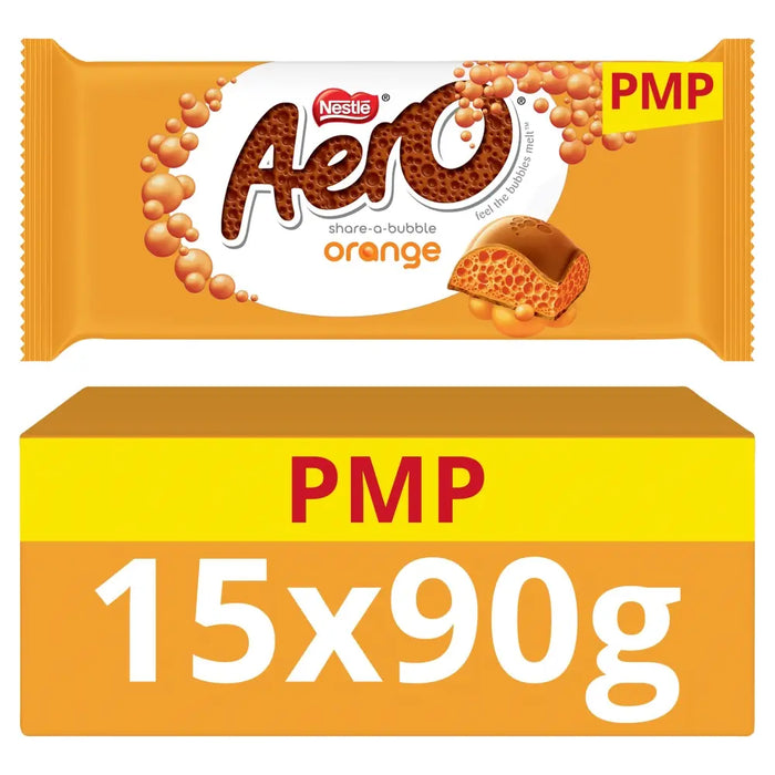 Aero Orange Chocolate Sharing Bars 90g | Box of 15