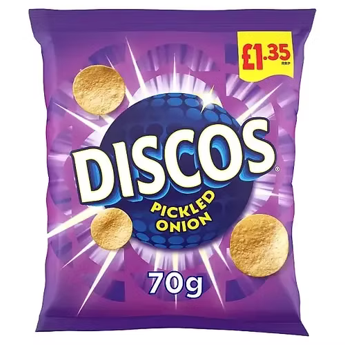 Disco's Crunchy Pickled Onion Snack Pack - 16x70g - NetCrisps