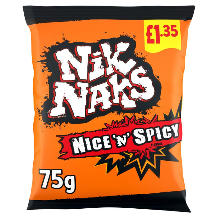Nik Naks Nice and Spicy | Box of 20 Packets (75g)
