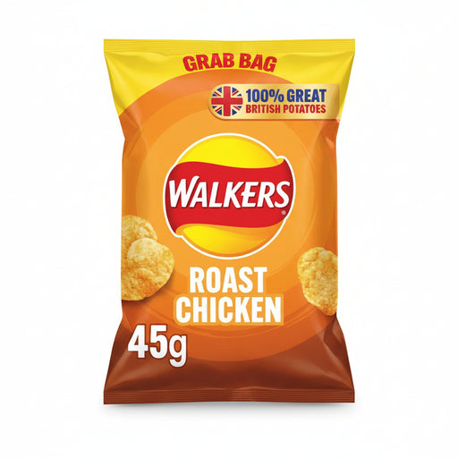 Walkers Roast Chicken Crisps 45g - Case of 32 Bags | Netcrisps - NetCrisps
