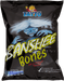 Tayto Banshee Bones salt & vinegar flavor packaging on a black background