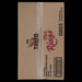 Cardboard box with TAYTO Thai Rings branding on a black background