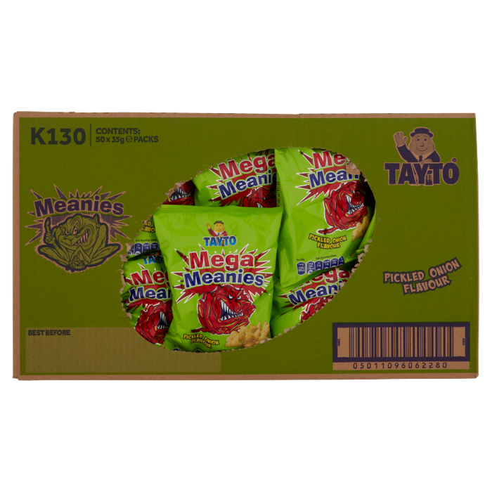 Box of Mega Meanies Pickled Onion | Box of 50 Packets (35g)