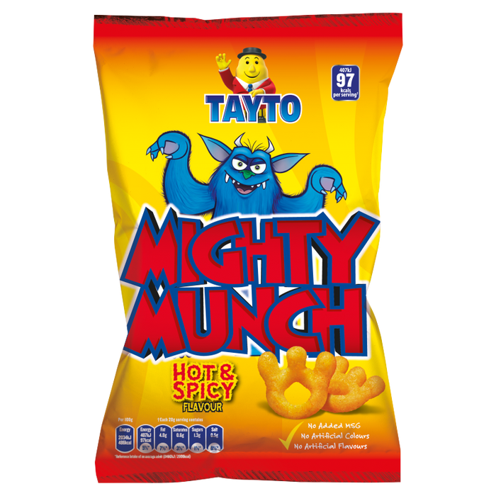 Tayto Mighty Munch Sharing Bag | Box of 12 Large Bags (110g)