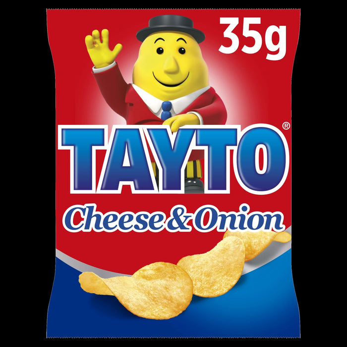 Tayto Cheese and Onion | Box of 50 Packets (35g) Irelands #1 Selling Crisps