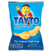 Tayto Salt & Vinegar potato chips packaging with a cartoon character on a blue background