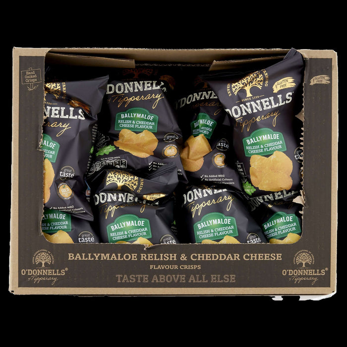 Box of O'Donnells Ballymaloe Relish and Cheddar Cheese | Box of 32 Packets (44g)