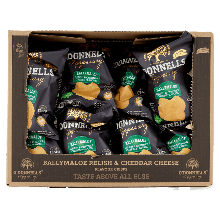 Box of O'Donnells Ballymaloe Relish and Cheddar Cheese | Box of 32 Packets (44g) REDUCED 11/10/25