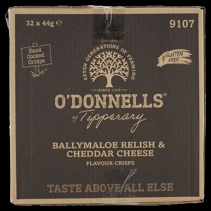 Box of O'Donnells Ballymaloe Relish and Cheddar Cheese | Box of 32 Packets (44g)