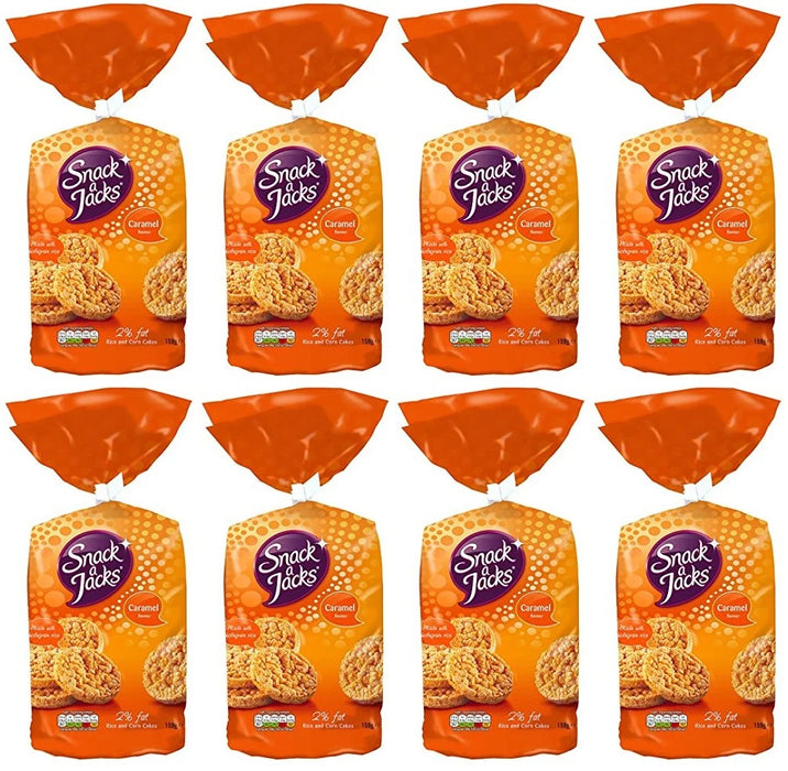 Walkers Snack a Jacks Caramel Jumbo Rice Cakes 8 x 159g