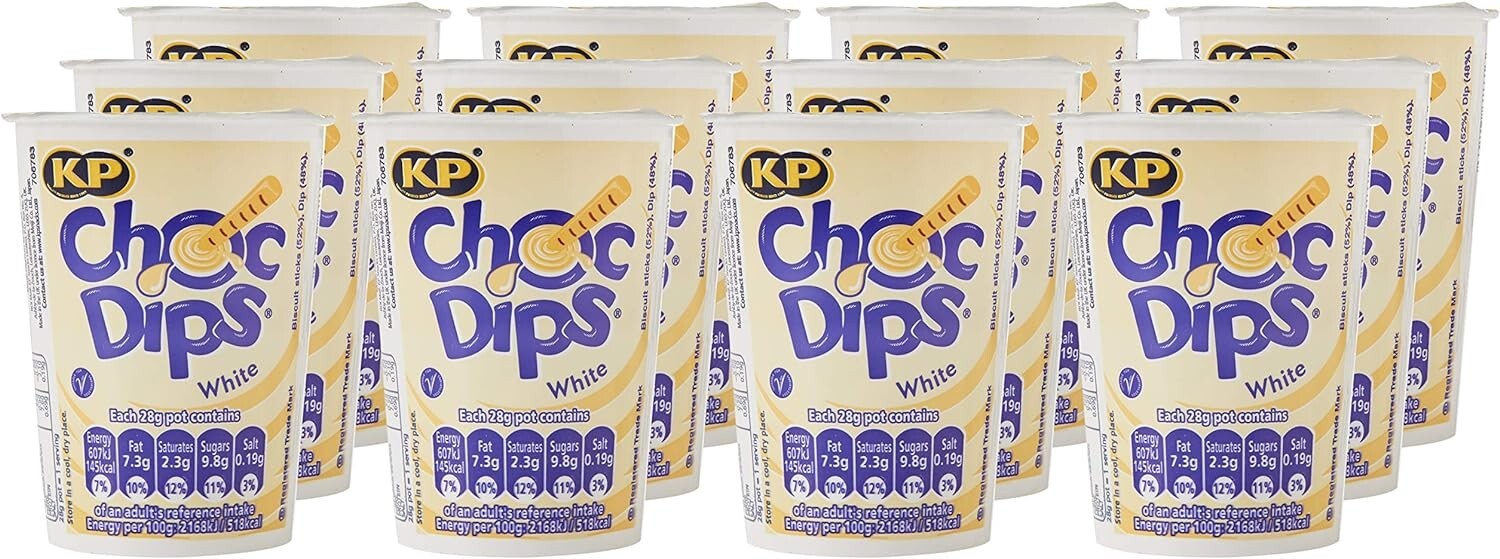 KP White Chocolate Dips 12 x 28g