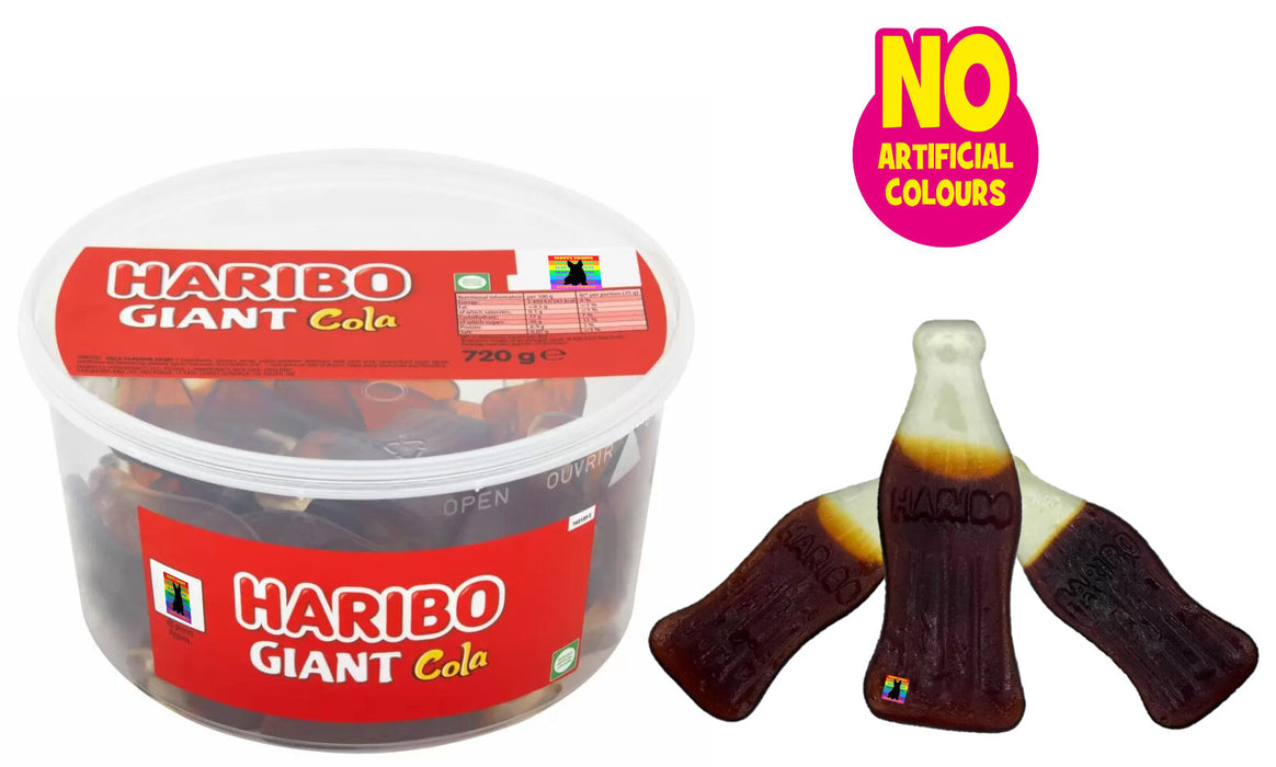 Haribo Giant Cola Bottles | Tub of 40 Pieces | Retro Sweets | Netcrisps