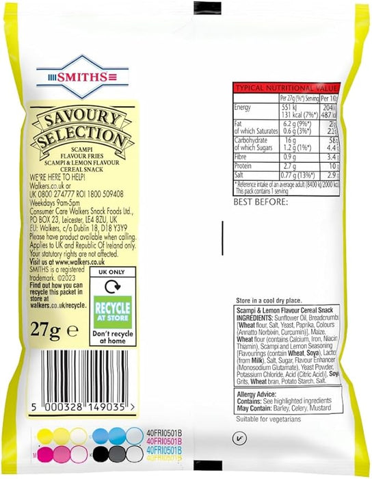 Smiths Scampi Fries | Card of 24 Packets (27g)