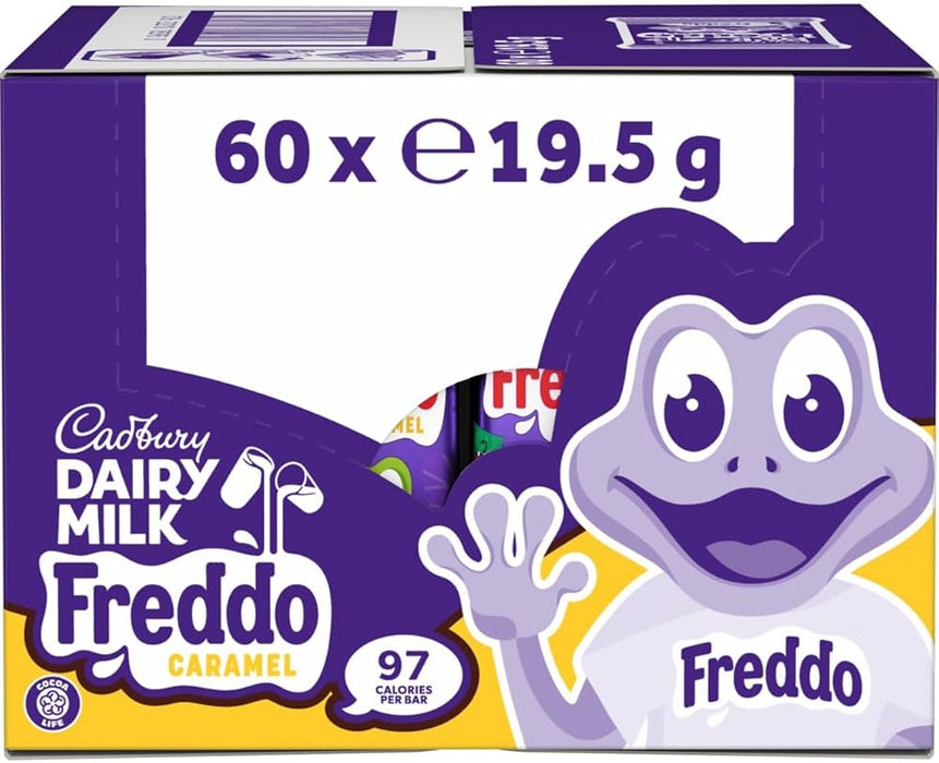 Cadbury Freddo Caramel Bars - Box of 60 x 18g | Dairy Milk Chocolate | Netcrisps