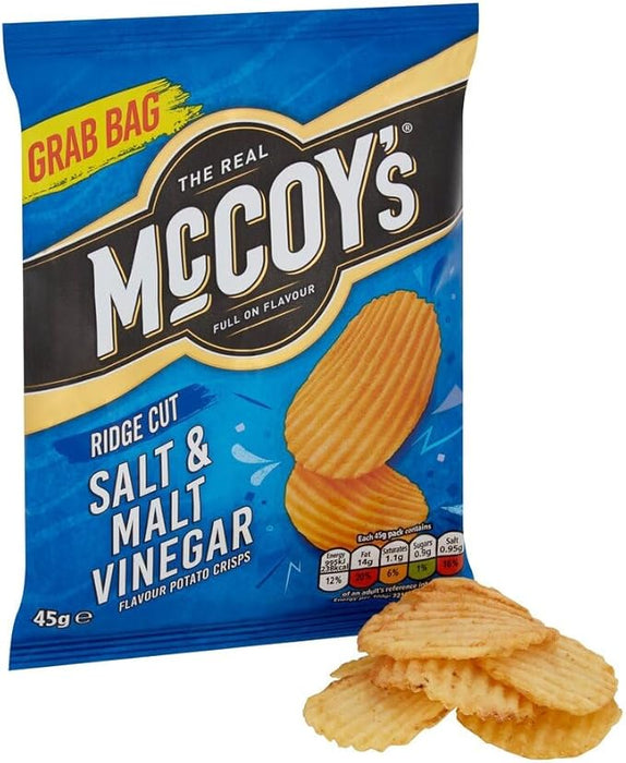McCoys Ridge Cut Salt and Vinegar | Box of 36 Packets (45g)