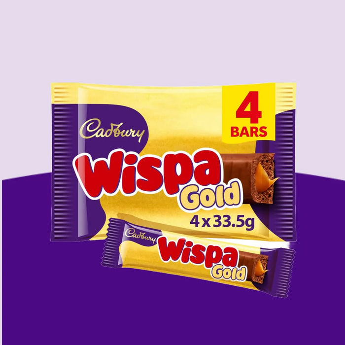 Cadbury Wispa Gold Caramel Chocolate Bar 4 Pack (4x48g)